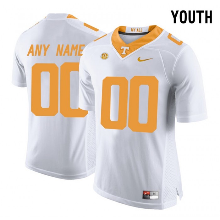 Youth Tennessee Volunteers #00 White College Limited Football Customized Jersey