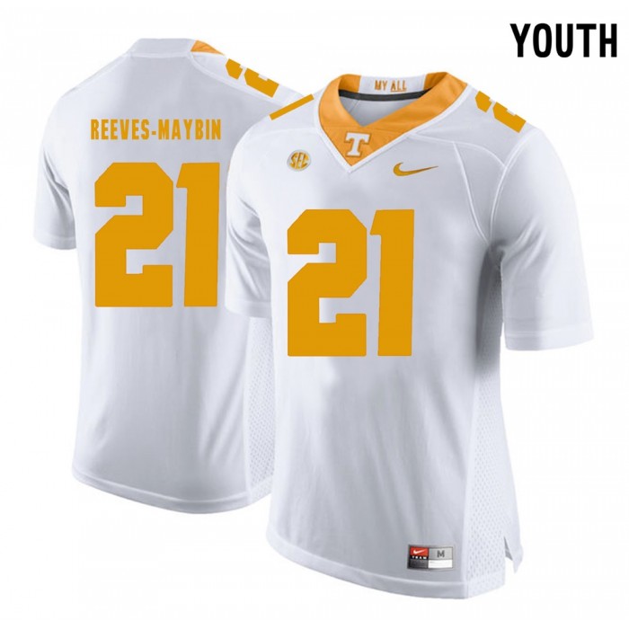 Youth Tennessee Volunteers Football White College Jalen Reeves-Maybin Jersey