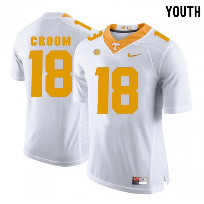 Youth Tennessee Volunteers Football White College Jason Croom Jersey