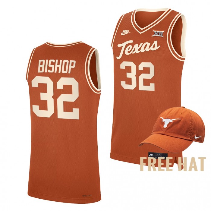 Texas Longhorns Christian Bishop Orange College Basketball Jersey Free Hat