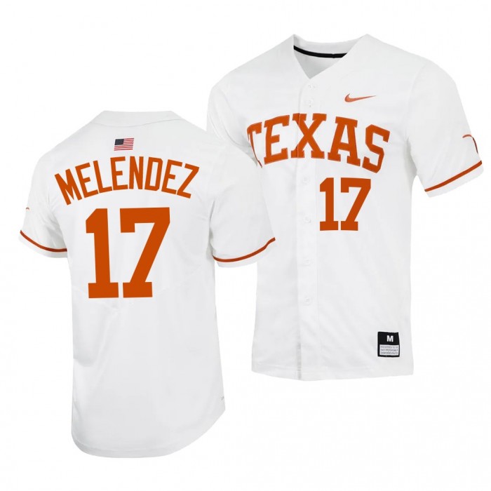 Texas Longhorns Ivan Melendez 2022 The Hispanic Titanic Baseball White #17 Jersey