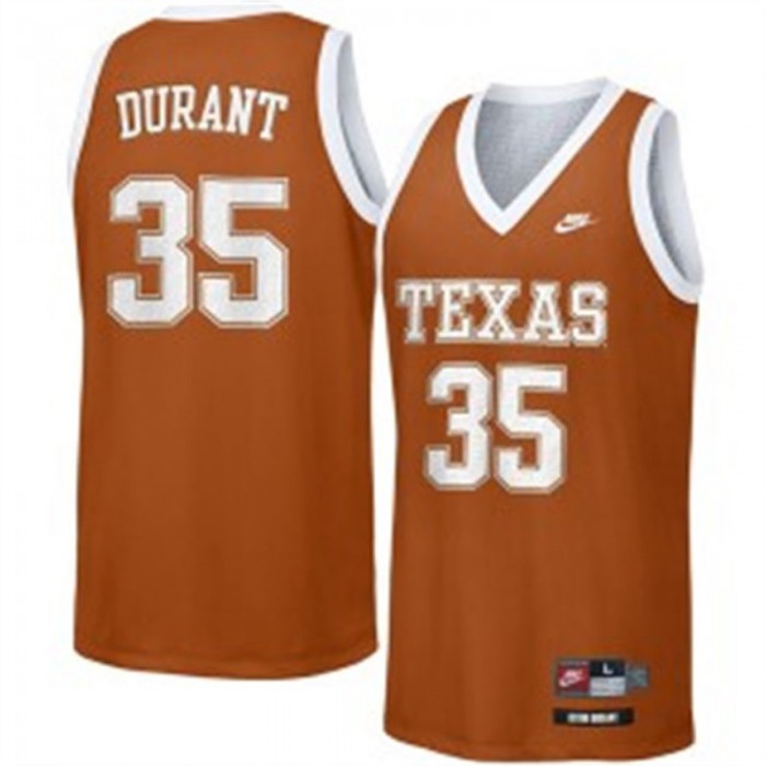 Male Kevin Durant Texas Longhorns Orange NCAA High-School Basketball NBA Player Jersey