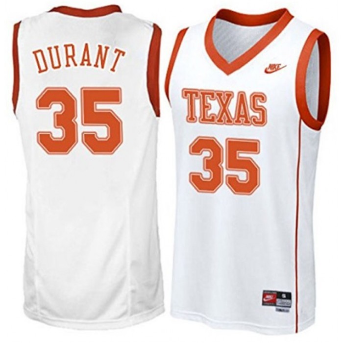 Male Kevin Durant Texas Longhorns White NCAA High-School Basketball NBA Player Jersey
