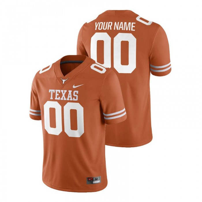 Custom For Men Texas Longhorns Texas Orange College Football 2018 Game Jersey