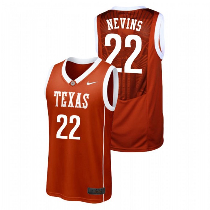 Men's Texas Longhorns College Basketball Burnt Orange Blake Nevins Replica Jersey