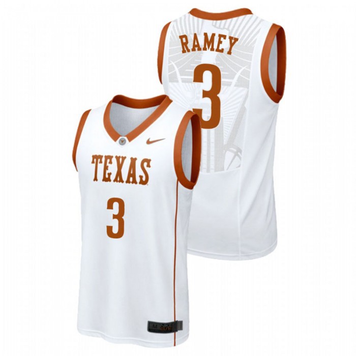 Men's Texas Longhorns College Basketball White Courtney Ramey Replica Jersey
