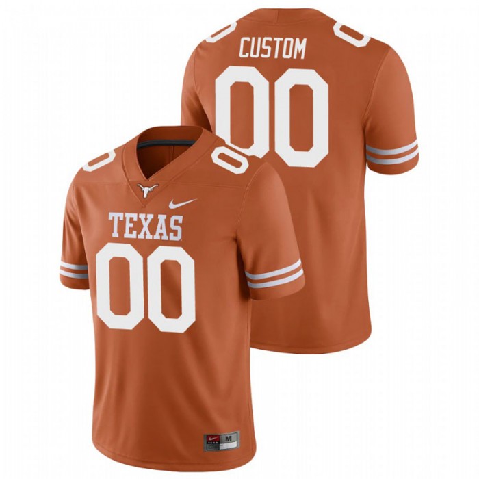 Custom Texas Longhorns College Football Texas Orange Game Jersey