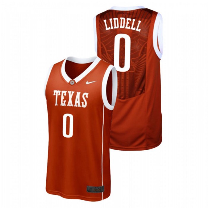 Men's Texas Longhorns College Basketball Burnt Orange Gerald Liddell Replica Jersey