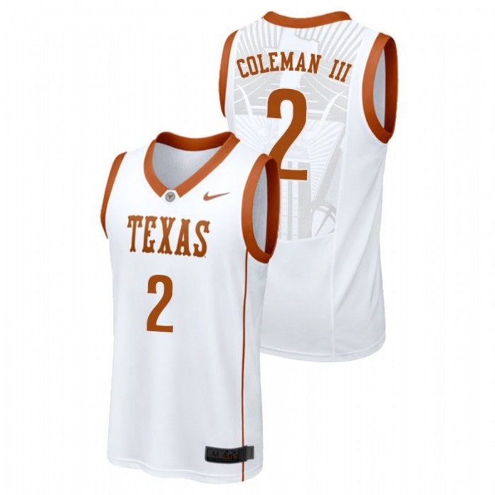 Men's Texas Longhorns College Basketball White Matt Coleman III Replica Jersey
