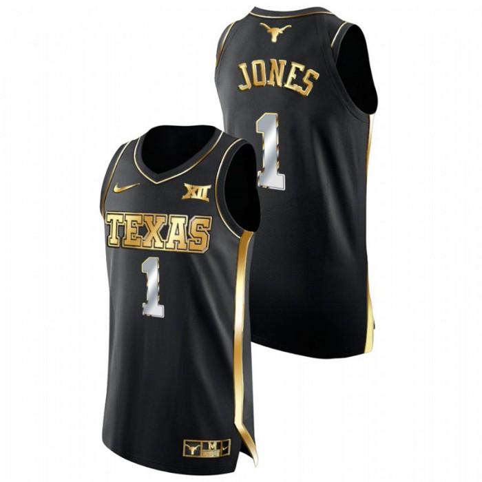 Texas Longhorns Golden Edition Andrew Jones College Basketball Jersey Black Men