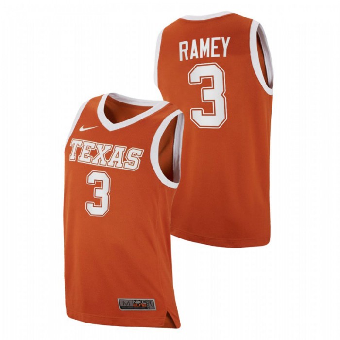 Texas Longhorns Replica Courtney Ramey College Basketball Jersey Orange Men
