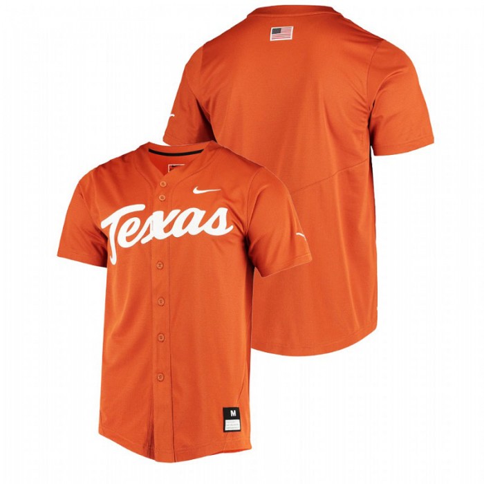 Texas Longhorns Custom College Baseball Vapor Untouchable Elite Orange Men Jersey