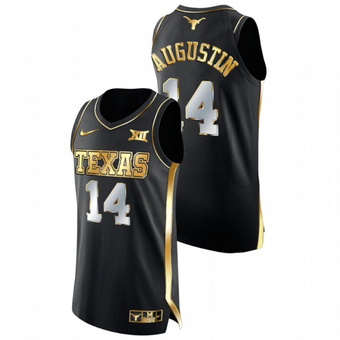 Texas Longhorns Golden Edition D.J. Augustin College Basketball Jersey Black Men