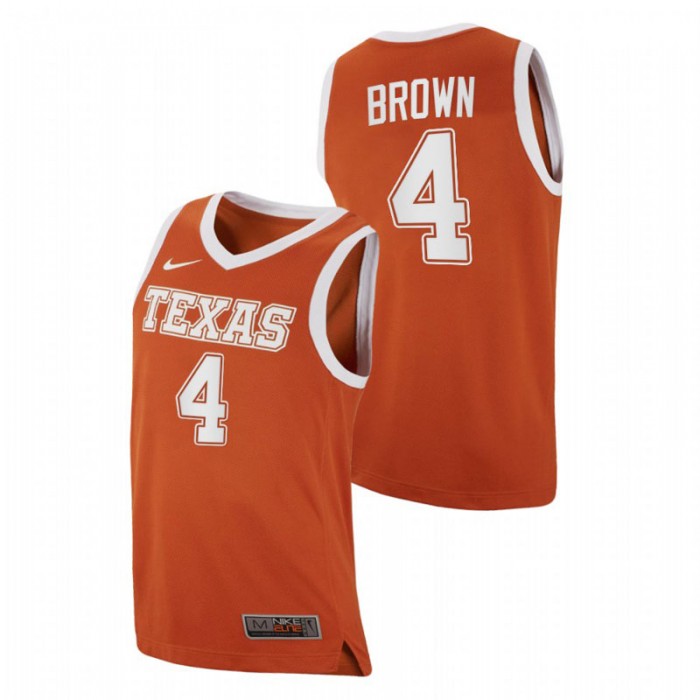 Texas Longhorns Replica Greg Brown College Basketball Jersey Orange Men
