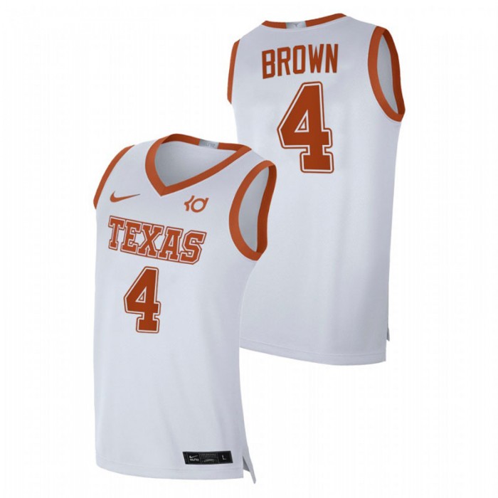 Texas Longhorns Alumni Limited Greg Brown Player Jersey White Men