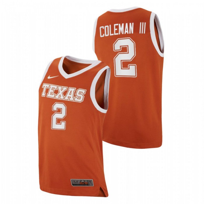 Texas Longhorns Replica Matt Coleman III College Basketball Jersey Orange Men