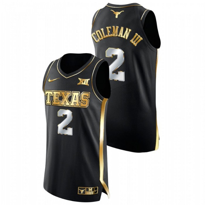 Texas Longhorns Golden Edition Matt Coleman III College Basketball Jersey Black Men