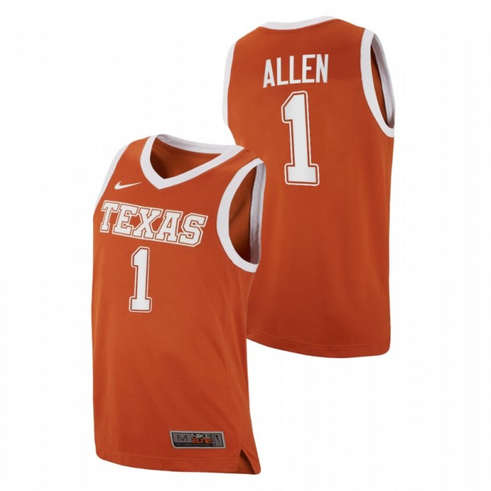 Texas Longhorns 2021 Transfer Timmy Allen Away Jersey Orange Men