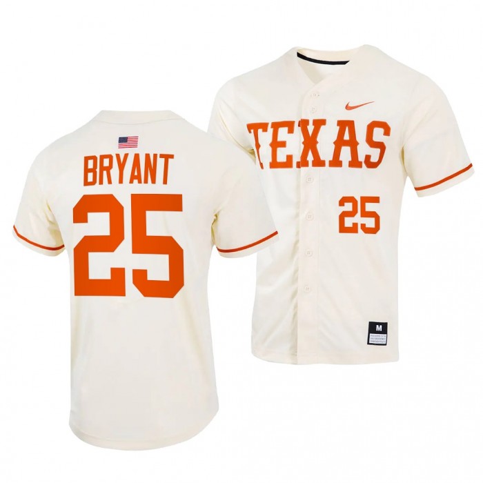 Texas Longhorns Natural College Baseball Scott Bryant Men Jersey