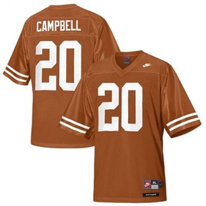 Texas Longhorns #20 Earl Campbell Orange Football Youth Jersey