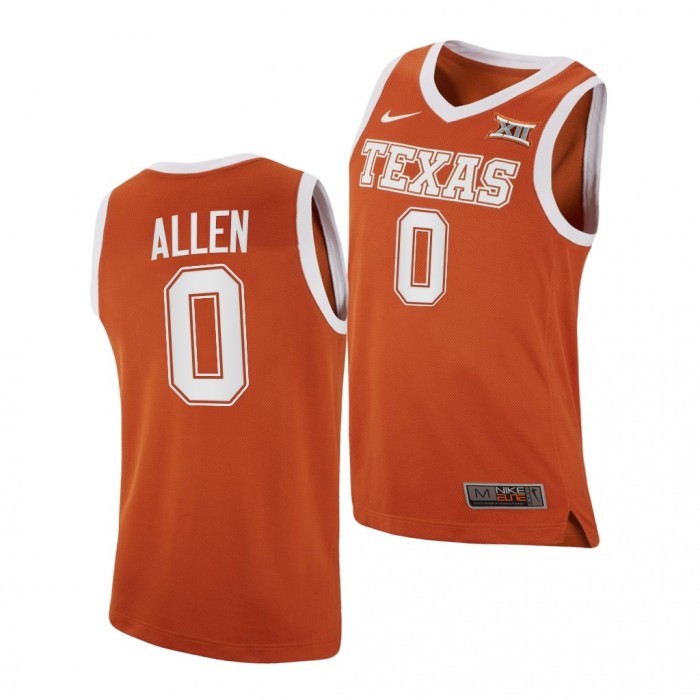 Texas Longhorns Timmy Allen #0 Orange Away Jersey 2021 Transfer