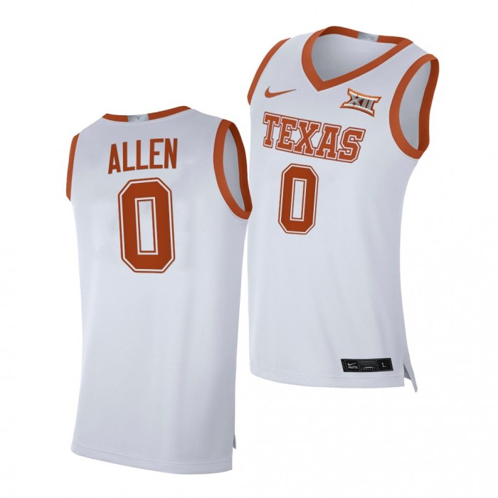 Texas Longhorns Timmy Allen #0 White Home Jersey 2021 Transfer