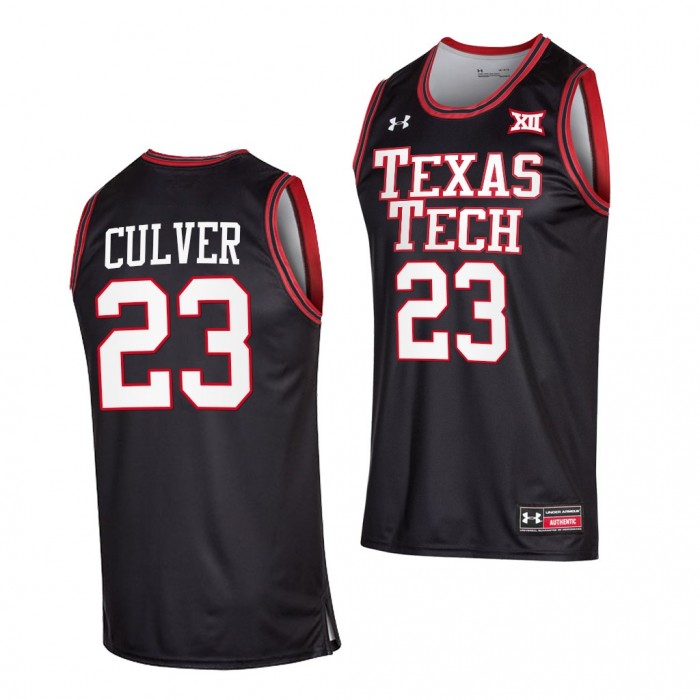 Jarrett Culver #23 Texas Tech Red Raiders College Basketball NBA Alumni Black Jersey