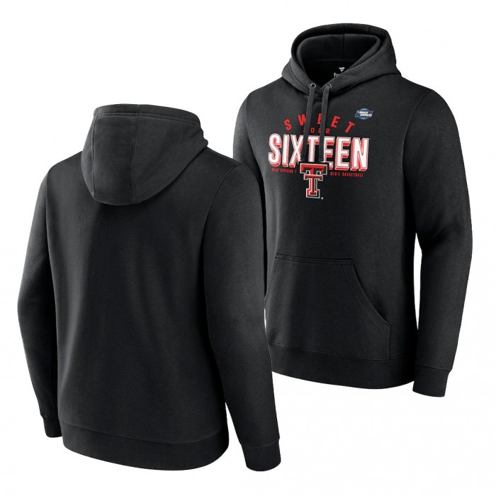 Texas Tech Red Raiders Black 2022 NCAA March Madness Sweet Sixteen Jumpball Pullover Hoodie
