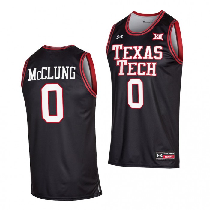 Mac McClung #0 Texas Tech Red Raiders College Basketball NBA Alumni Black Jersey