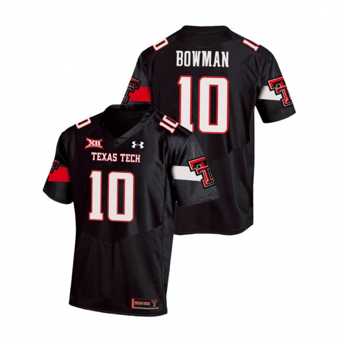 Alan Bowman Texas Tech Red Raiders Replica Black Football Team Jersey