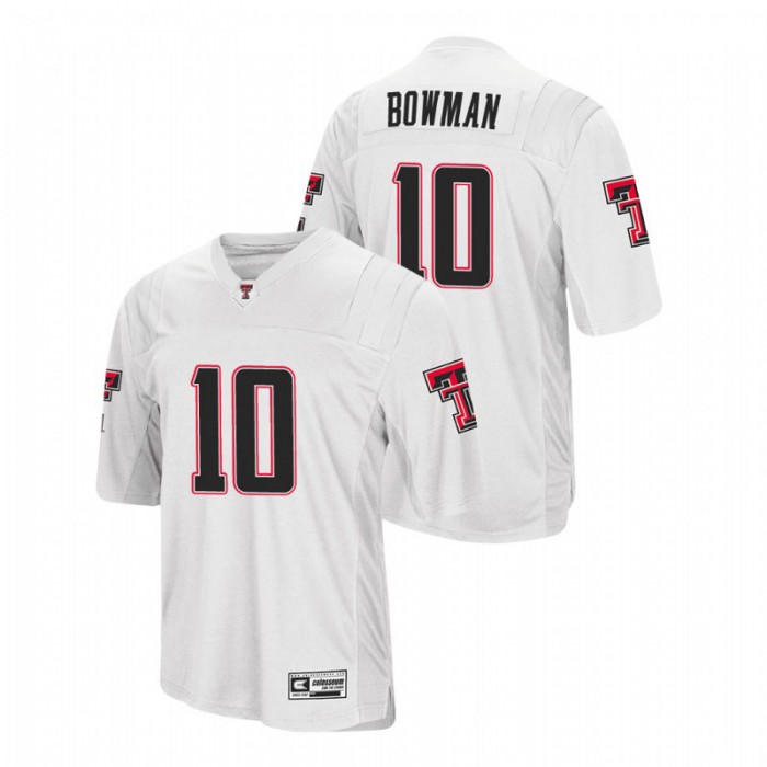 Texas Tech Red Raiders Alan Bowman College Football Jersey For Men White