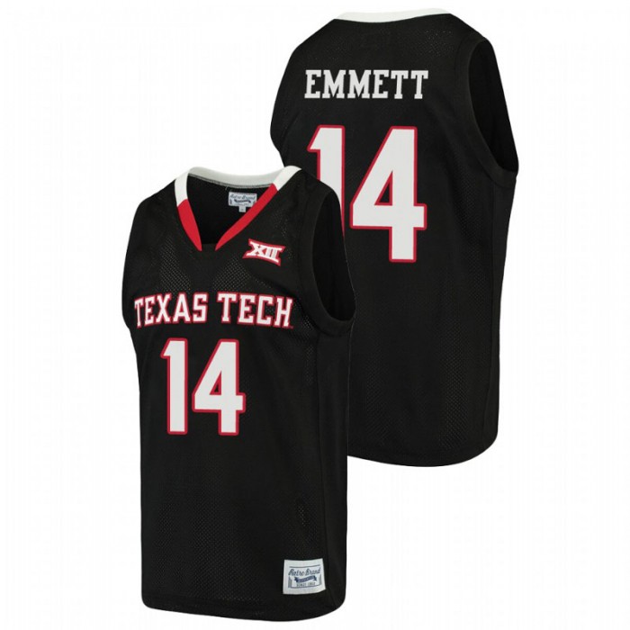 Texas Tech Red Raiders Alumni Andre Emmett Basketball Jersey Black For Men