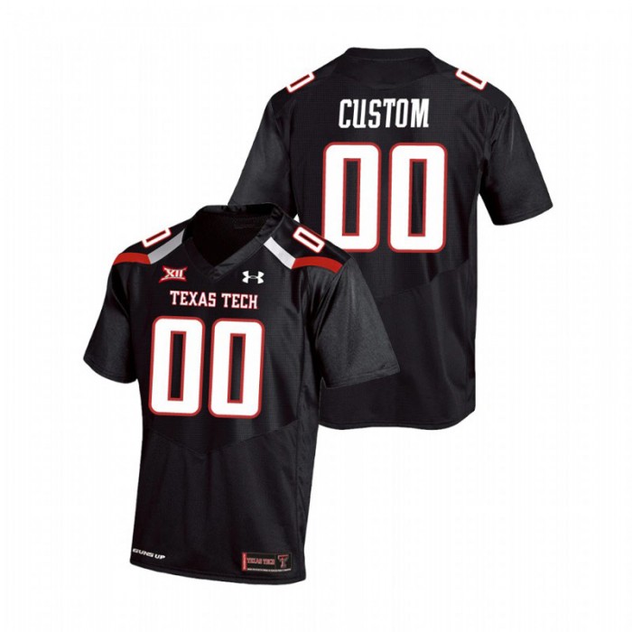 Custom Texas Tech Red Raiders College Football Black Replica Jersey