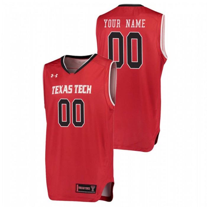 Texas Tech Red Raiders College Basketball Performance Red Custom Replica Jersey For Men