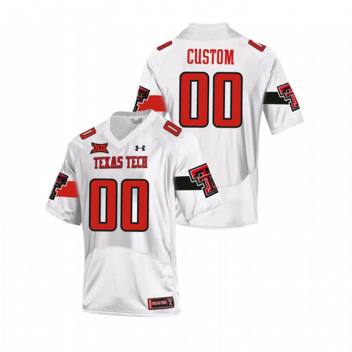Custom Texas Tech Red Raiders Replica White Football Team Jersey