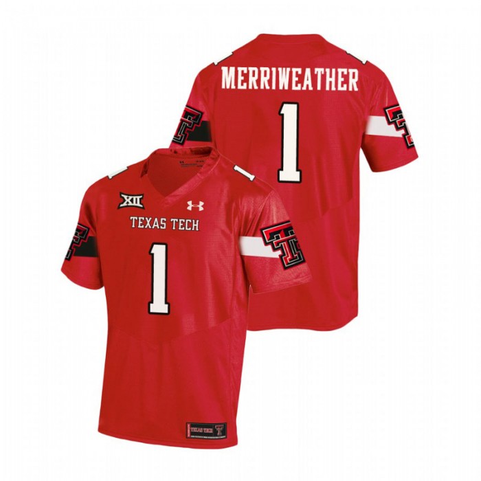 Krishon Merriweather Texas Tech Red Raiders Replica Red Football Team Jersey