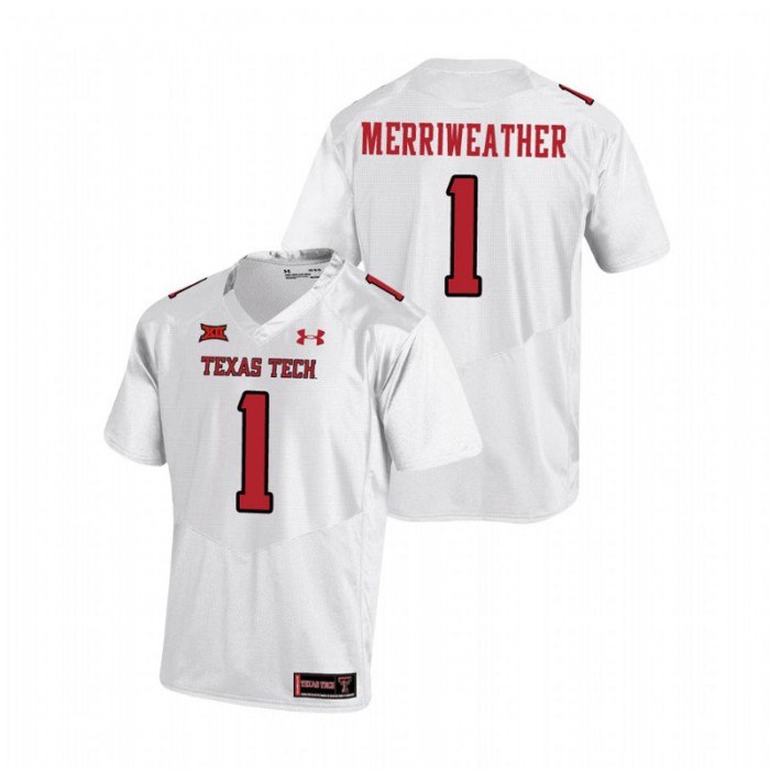 Krishon Merriweather Texas Tech Red Raiders College Football White Replica Jersey