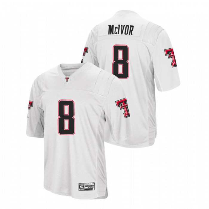 Texas Tech Red Raiders Maverick McIvor College Football Jersey For Men White