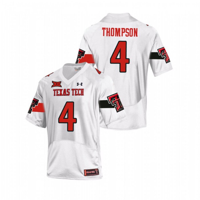 SaRodorick Thompson Texas Tech Red Raiders Replica White Football Team Jersey