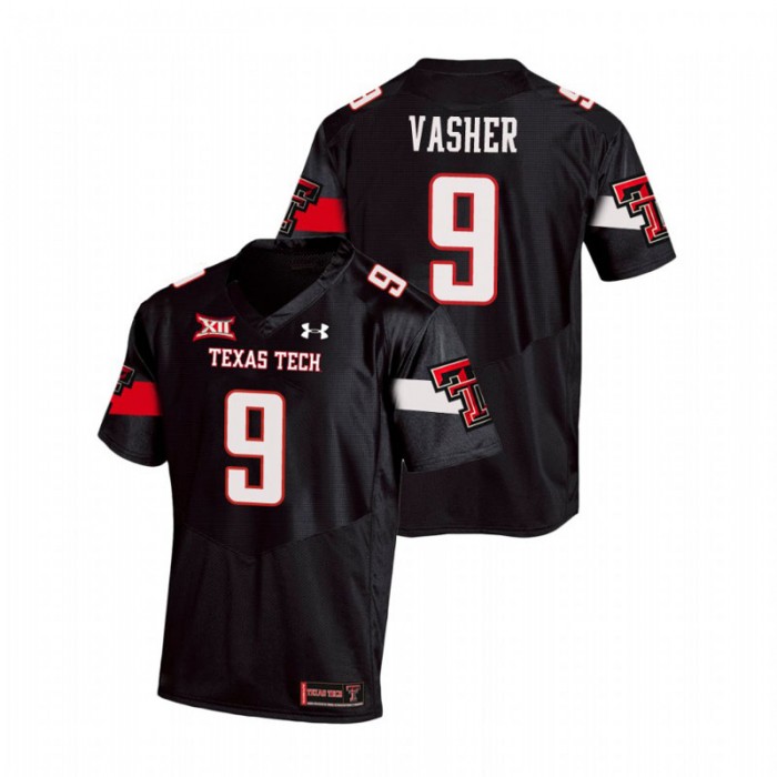 T.J. Vasher Texas Tech Red Raiders Replica Black Football Team Jersey