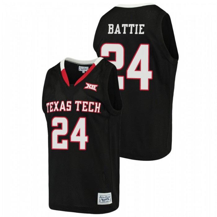 Texas Tech Red Raiders Alumni Tony Battie Basketball Jersey Black For Men