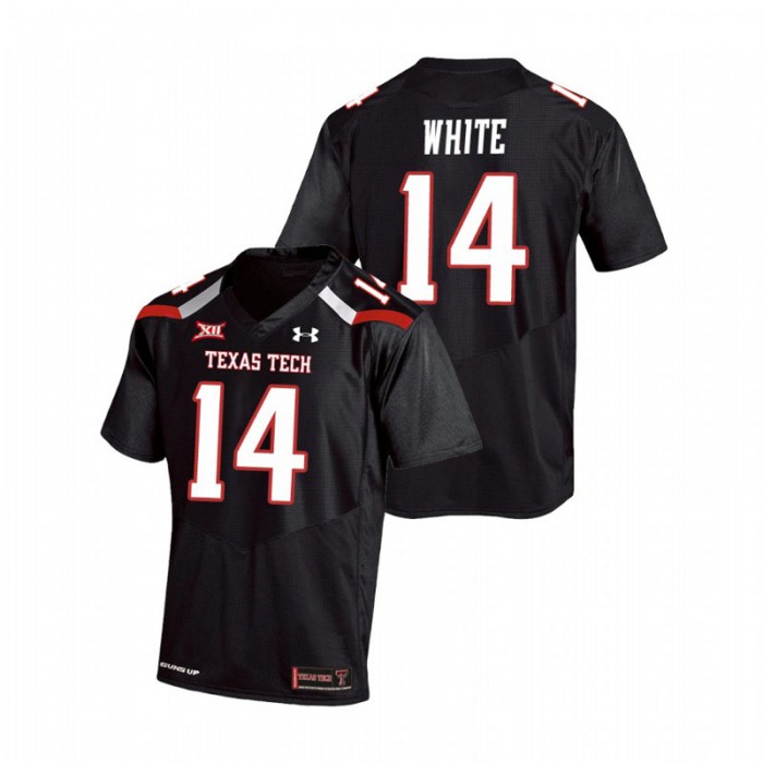 Xavier White Texas Tech Red Raiders College Football Black Replica Jersey