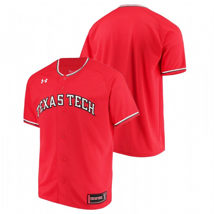 Texas Tech Red Raiders Custom College Baseball Replica Red Men Jersey