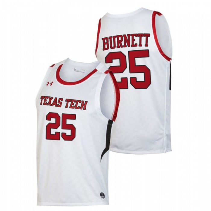 Texas Tech Red Raiders Nimari Burnett Jersey Basketball White Replica Men