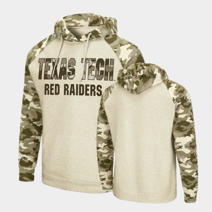 Texas Tech Red Raiders Oatmeal OHT Military Appreciation Texas Tech Red Raiders Hoodie