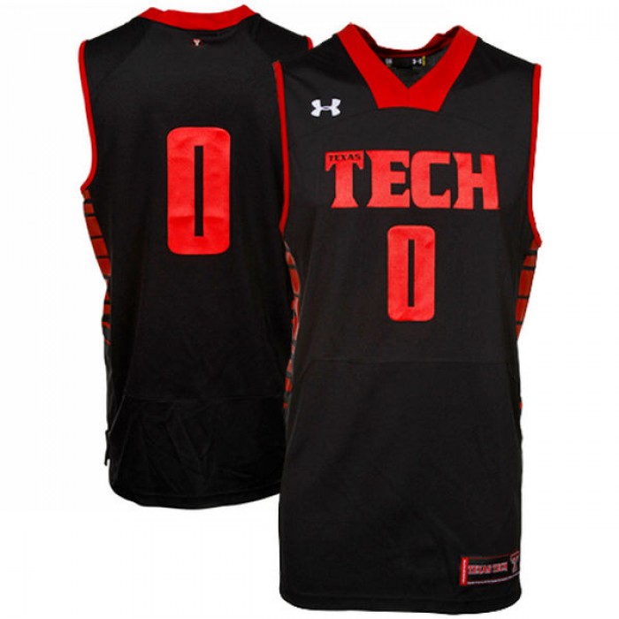 Texas Tech Red Raiders #0 Black Basketball For Men Jersey
