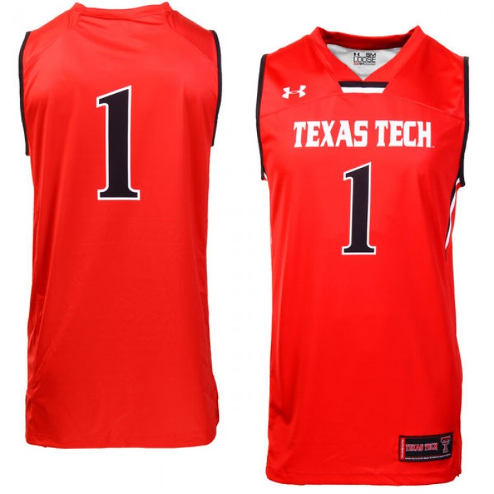 Texas Tech Red Raiders #1 Red Basketball For Men Jersey