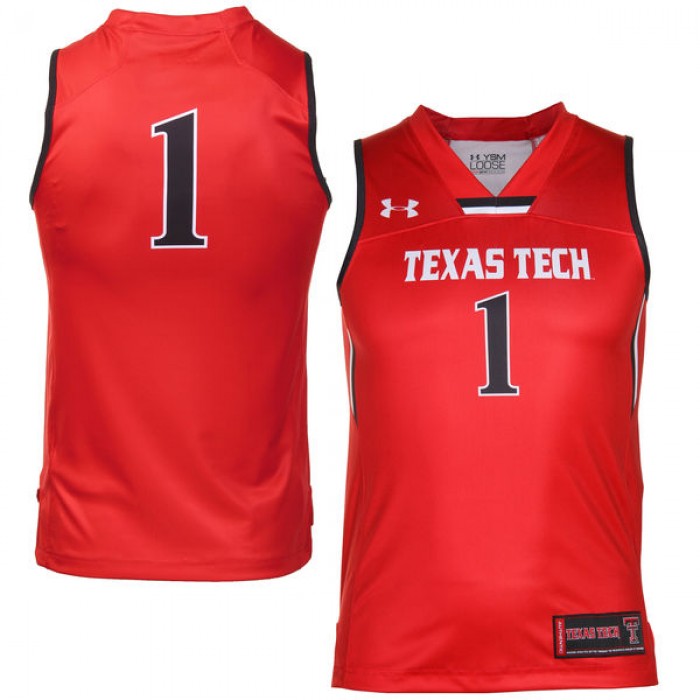 Texas Tech Red Raiders #1 Red Basketball Youth Jersey