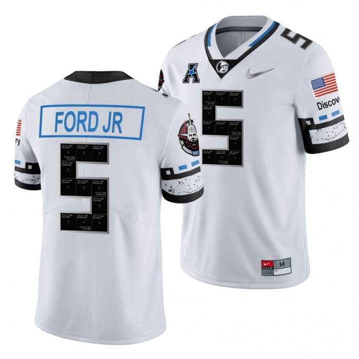 UCF Knights Troy Ford Jr Special Game Jersey #5 White 2022 College Football Uniform