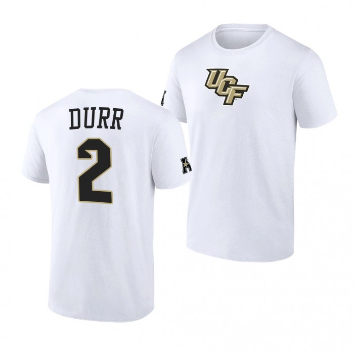 College Basketball UCF Knights Michael Durr T-Shirt-White